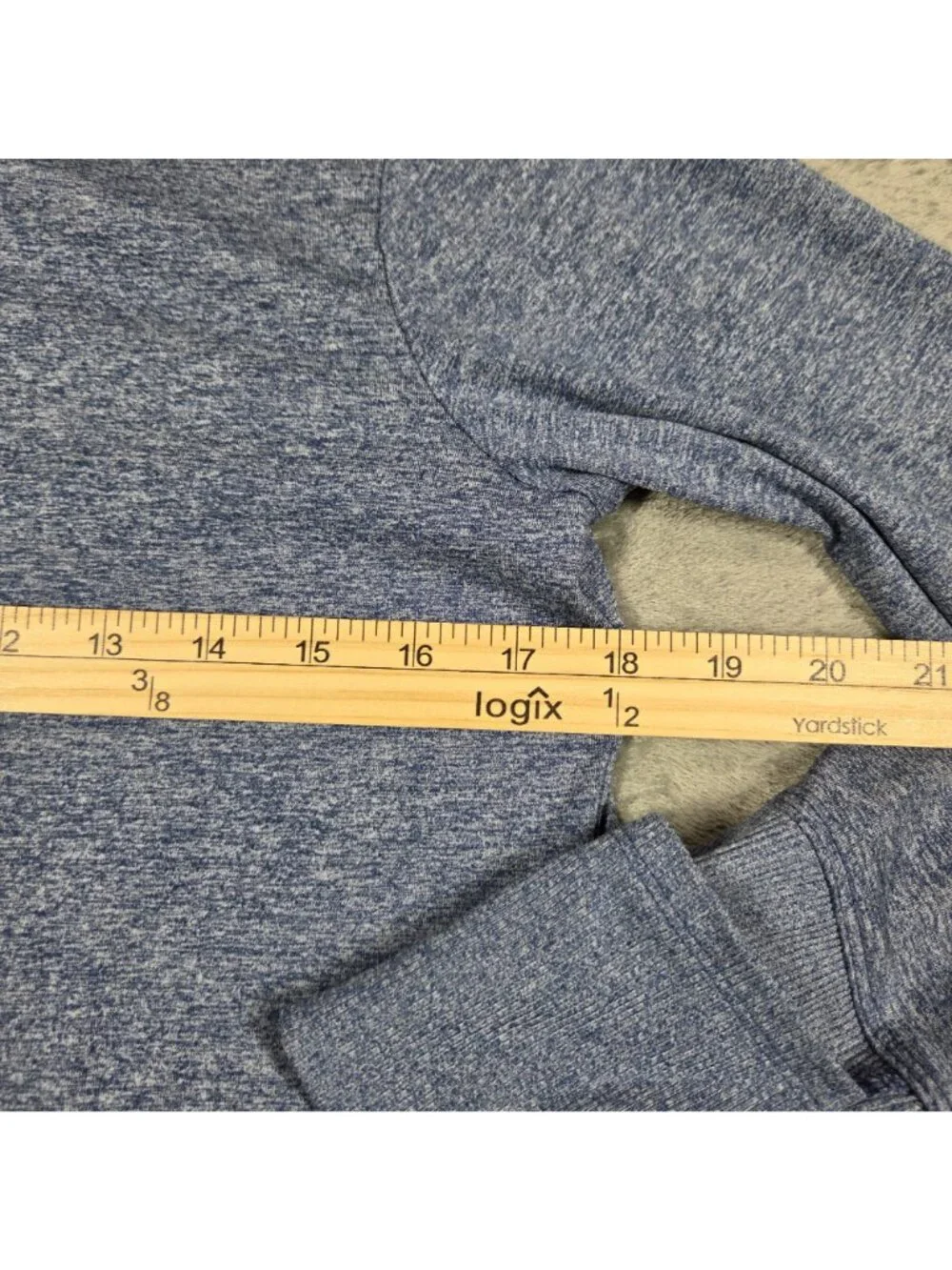 Athleta Girl Hoodie XL 14 Blue Lightweight Uptempo Cuffins Preppy Gym Pullover